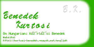 benedek kurtosi business card